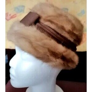 Vintage Ladies Fur Hat Cap Made in USA